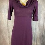 Can’t Miss | Deep Purple Ribbed Mini Sweater Dress | Size Medium Photo 0
