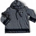 Karl Lagerfeld Striped Hoodie – XS – Iconic Sunglasses Embroidery – Super Soft! Photo 2