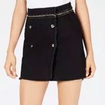 Guess Vintage  Wilma denim tweed embellished mini skirt Photo 1