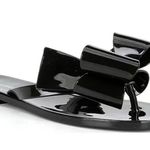 Jeffrey Campbell Sugary Jelly Bow Thong Sandals Black Size 6 Photo 1
