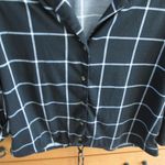 Eden & Olivia  Black Checked Blouse - Size Medium Photo 2