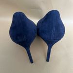 Manolo Blahnik , Pumps, Navy, Suede, Pointed Toe, Heel, Women’s Sz 40½ EU – Chic Photo 3