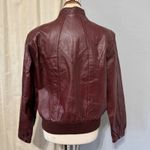 80s Wilsons Suede & Leather Burgundy Bomber Jacket Genuine Leather Womens M 40 Red Size M Photo 7