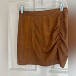 Free People  Brown faux suede mini skirt small petite Photo 1