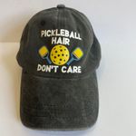 Pickleball Hair Don't Care Hat Cap Washed Black Adjustable Novelty Mom Active Photo 11