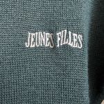 Fiorucci Teal Embroidered Long Sleeve Midi Knit Dress VTG Size S Photo 1