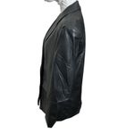 ZARA  NWT Faux Leather Double Breasted Blazer Black Women’s Size Small Photo 6