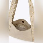 ZARA 100% cow leather Elegant Beige Studded Women's Bag Photo 3