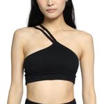 The Range NWOT  Braided Strap Ribbed Bralette Crop Top Women's Black Size Large Photo 0