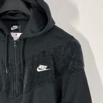 Nike Heritage 1/2 Zip Hoodie Velvet V-Stripe Womens Medium Black DM1755-010 Photo 7