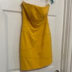 Cynthia Steffe  Yellow Strapless Mini katinka stretch Dress Photo 2