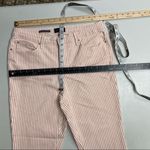 Charter Club Women’s Peach & White Striped Skinny Ankle Jean Pants Size 10 Photo 2