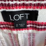 Loft  Red and White Striped Women Shorts Photo 2