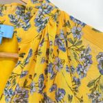 CeCe Yellow Flowy Floral Print Babydoll Dress Photo 7