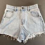 Rolla's Mirage High Rise Light Wash Jean Shorts‎ Cut Offs Fringe Size 26 Blue Photo 0