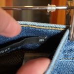 Banana Republic  Premium Denim High Rise Straight Front Slit Jeans Size 28 Long Photo 5