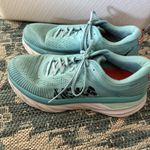 Hoka One One Bondi‎ 7 Shoes Womens Size 10.5 Blue Mesh Athletic Running Cushion Photo 6