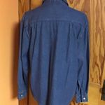 Vintage 90s autumn leaves oversized denim leaves top Size L Photo 8