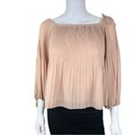 Wilfred Off the Shoulder Talence Baby Doll Blouse Tan Size XS Photo 2