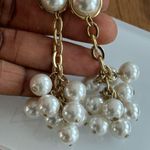 Women’s Pearl Cluster Earrings Bridal Accessories Drop Earrings. Gold Photo 5