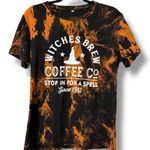Witches Brew Coffee Co Stop In For A Spell since 1962 Halloween Salem creepy lrg Brown Size L Photo 0