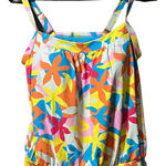 Lands' End  Bikini Swimsuit Top‎ Plus Size 16W Elastic Colorful Beach Floral NWT Photo 0