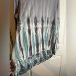 Green Tea GreyBlue Vertical Shibori Accordion TieDye Pullover Lined Sweatshirt Blue Size 2X Photo 9