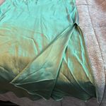 Satin two piece skirt and shirt set Green Size L Photo 5