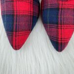 Qupid Women's  Wink Plaid Zipper Accent Ankle Booties Size 9 Red Photo 12