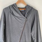 Cloudveil gray asymmetrical zip moto hoodie sweatshirt jacket modal blend M NEW Size M Photo 1