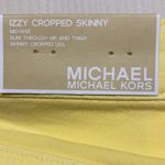 MICHAEL KORS Women’s Jeans Size 4 MK Jeans Cropped Ankle Jeans Yellow Photo 5