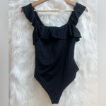 Eberjay NWOT Eberjey So Solid Jane Black Ruffled One-Piece Swimsuit size small Photo 3