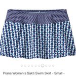 prAna  Blue Satki Print Swim Skirted Bikini Bottom S Photo 9