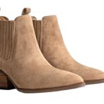 Women’s Portland Leather Patina Dakota Western Suede Ankle Boot in Taupe Photo 1