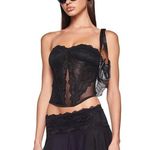 I am gia I.AM.GIA Demie Corset in Black Large New Womens Bustier Tank Top Photo 12