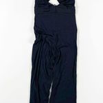 NBD Ribbed Knit Stretch Cut Out Peek A Boo Halter Neck Full Length Jumpsuit S Photo 2