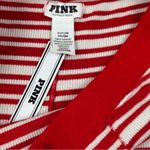 NWT PiNK Victoria’s Secret Thermal Red White Stripe Pajama Shirt Boxy Shorts Set Photo 13