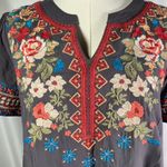 Andree by Unit  Women's‎ Embroidered Dress Gray Floral Medium Boho Casual Photo 1