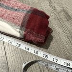 Red White Plaid Jacket Coat flannel button up fall autumn women’s medium hooded Photo 7