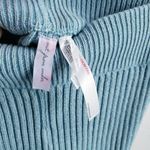 Urban Outfitters Kadin Knit Blue Ribbed Distressed Biker Shorts Photo 6