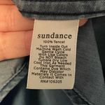 Sundance  Tessa Chambray Pleated Front Snap Button Long Sleeve Shirt Size Medium Photo 5