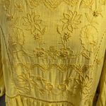 Akemi + Kin Tunic Dress Yellow Gold Slip Embroidery Bell Sleeve Size XL Extra La Photo 5