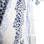 ZARA  Floral Tiered Eyelet Lace Maxi Dress Medium White Blue Cottagecore Prairie Photo 13