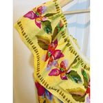 Sezane X Farm Rio Parioca Blouse One Shoulder Floral Cropped Top 40/US 8 Gold Photo 4