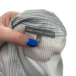 James Perse  Blue White Pinstripe Button Down Top Size 2‎ / Medium Photo 5