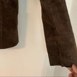 Powder River Outfitters Brown Western Leather Jacket Boho Conch Tribal Suede Photo 3