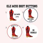 Ole Miss Boot Button Multiple Photo 1
