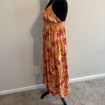 Z Supply  Charm Stained Glass Midi Dress Size Large Fun Bold Colorful Print Photo 4