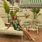 Hunter Bell  Wilkes Dress Herring Green Puff Sleeve Cotton Size Medium NWT Photo 16