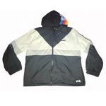 Victoria's Secret Pink Sherpa Lined Anorak Windbreaker Jacket Rainbow Logo M/L Photo 6